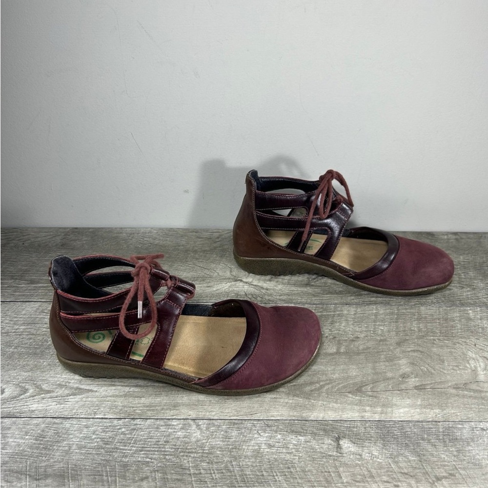 Naot Made in Israel Red Leather Strappy Womens Gladiator Sandals Shoes Size 6